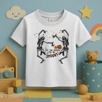 Tis The Season To Be Spooky Halloween Dancing Skeletons Toddler T-Shirt thumb 3