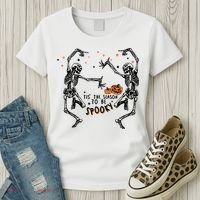 Tis The Season To Be Spooky Halloween Dancing Skeletons Women's T-Shirt thumb 3