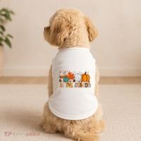Tis The Season Volleyball Pumpkin Leaf Latte Fall Autumn Boy Doggie Tank thumb 2