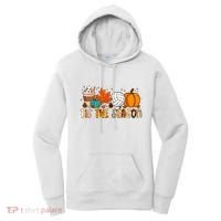 Tis The Season Volleyball Pumpkin Leaf Latte Fall Autumn Boy Women's Hoodie thumb 0
