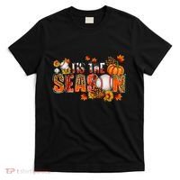 Tis The Season Baseball Fall Season Thanksgiving Pumpkin T-Shirt thumb 0