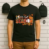 Tis The Season Baseball Fall Season Thanksgiving Pumpkin T-Shirt thumb 6