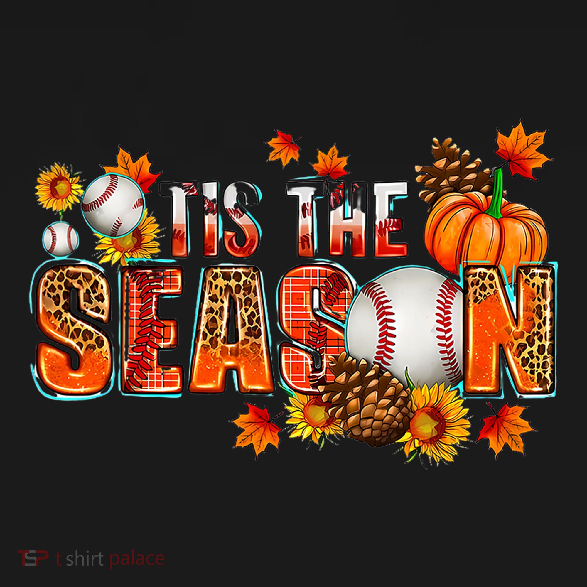 Tis The Season Baseball Fall Season Thanksgiving Pumpkin Mousepad