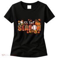 Tis The Season Baseball Fall Season Thanksgiving Pumpkin Women's T-Shirt thumb 0