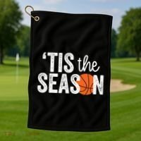 Tis The Season Basketball Player Gift Golf Towel thumb 1