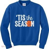 Tis The Season Basketball Player Gift Kids Sweatshirt thumb 0