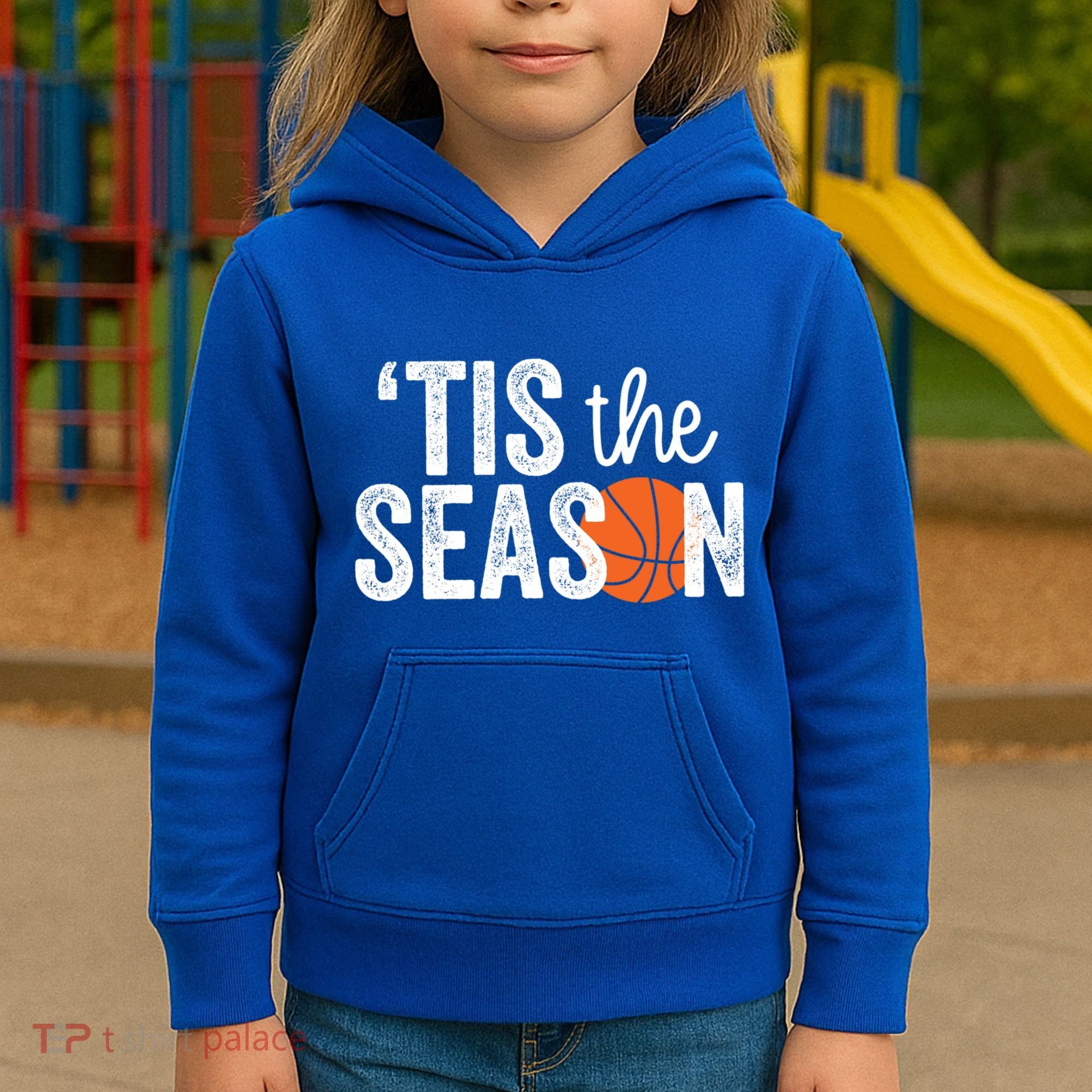 Tis The Season Basketball Player Gift Kids Hoodie