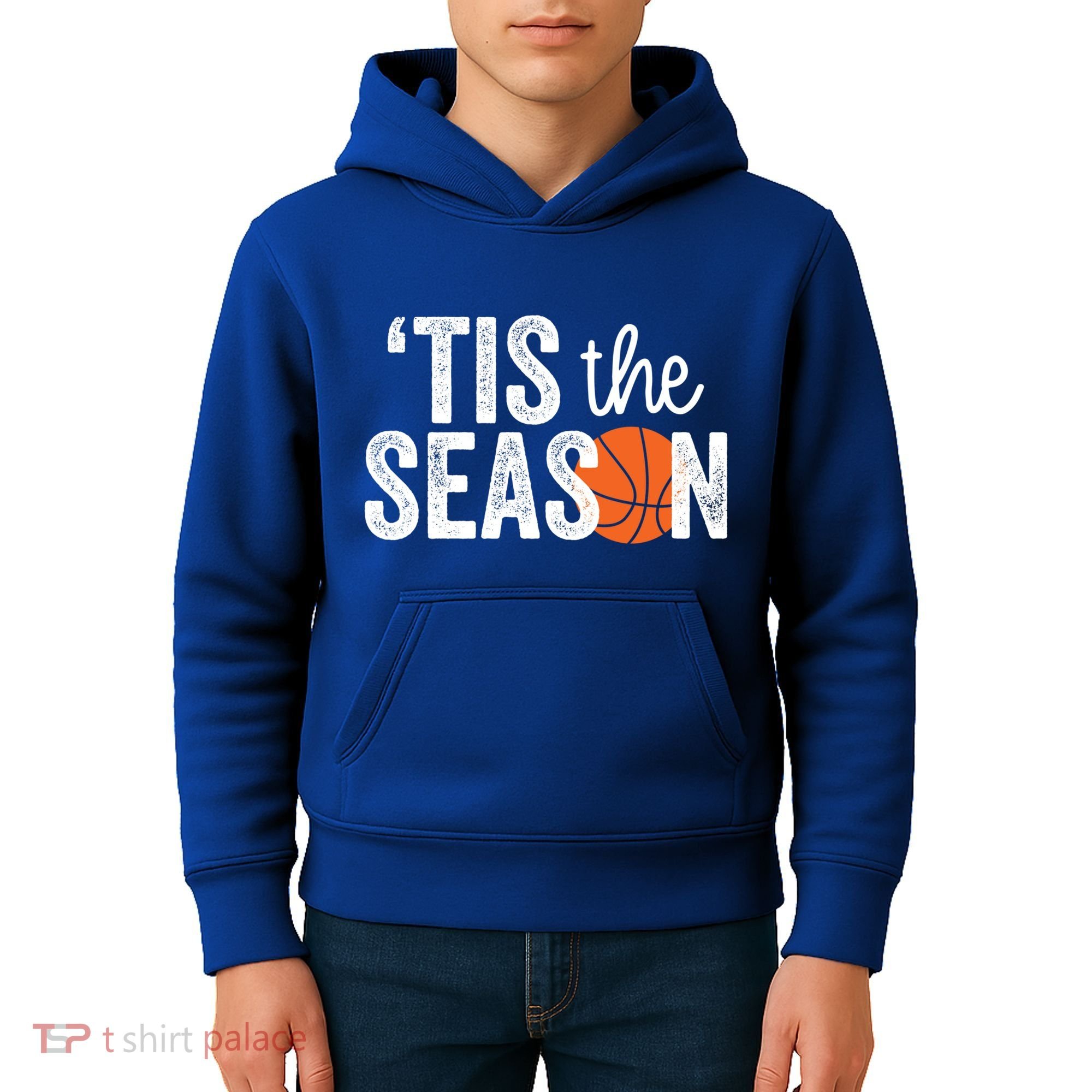 Tis The Season Basketball Player Gift Kids Hoodie