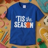 Tis The Season Basketball Player Gift Kids T-Shirt thumb 3