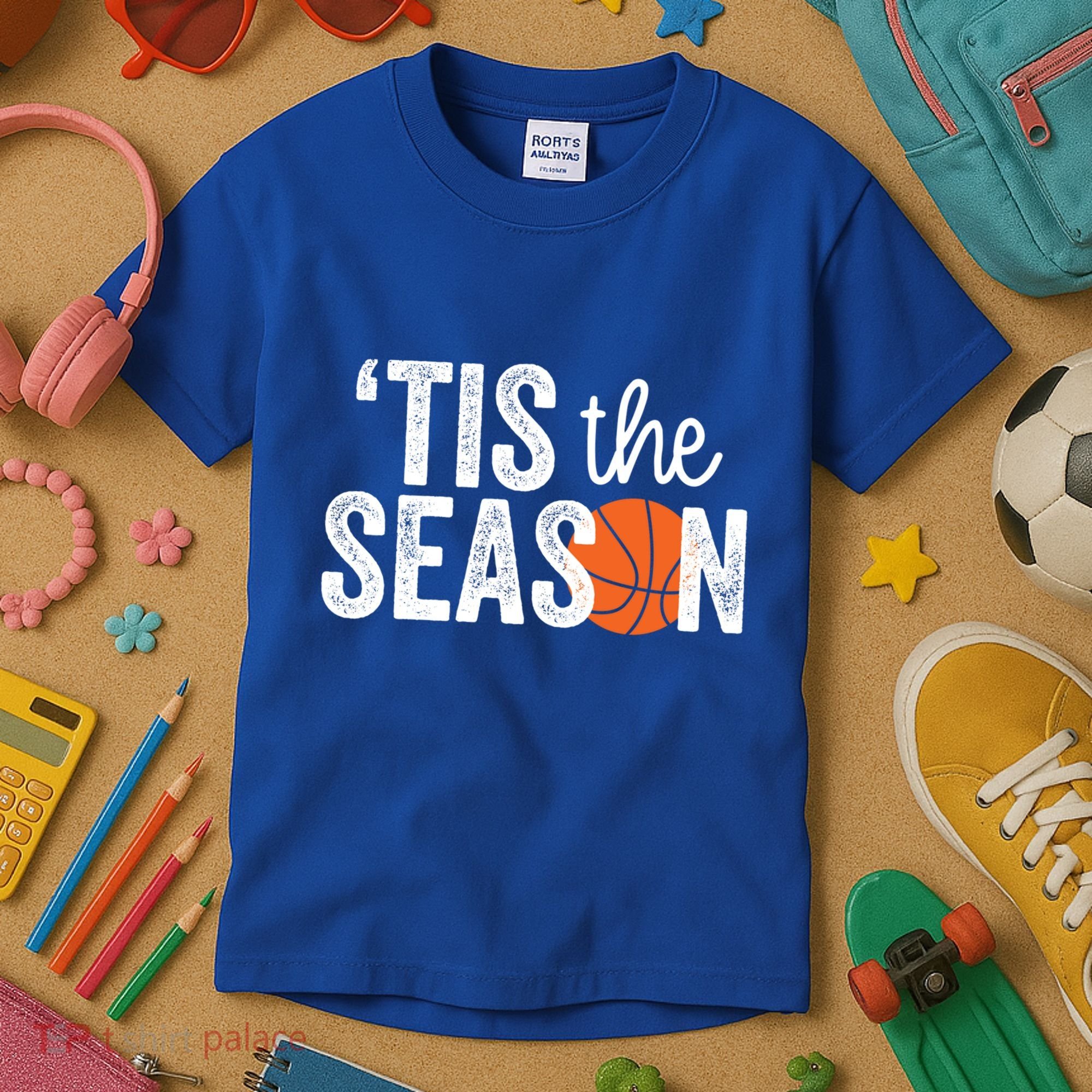 Tis The Season Basketball Player Gift Kids T-Shirt