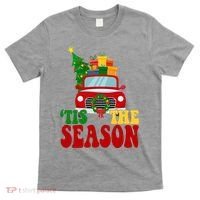 Tis The Season Jolly Christmas Truck T-Shirt thumb 0