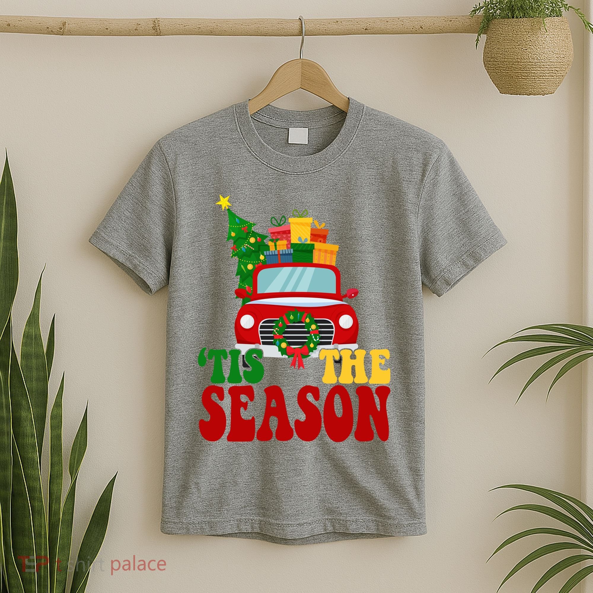 Tis The Season Jolly Christmas Truck T-Shirt