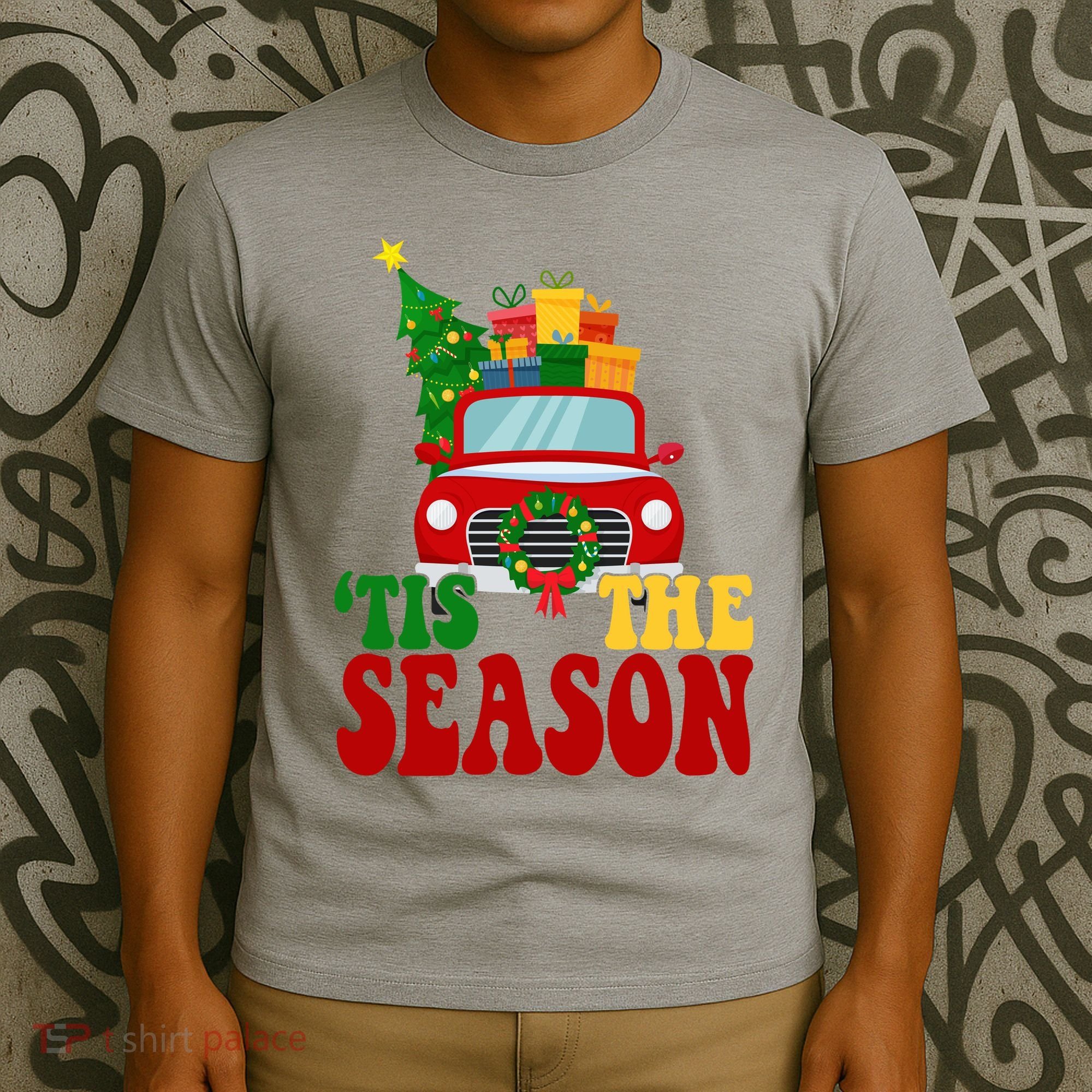 Tis The Season Jolly Christmas Truck T-Shirt