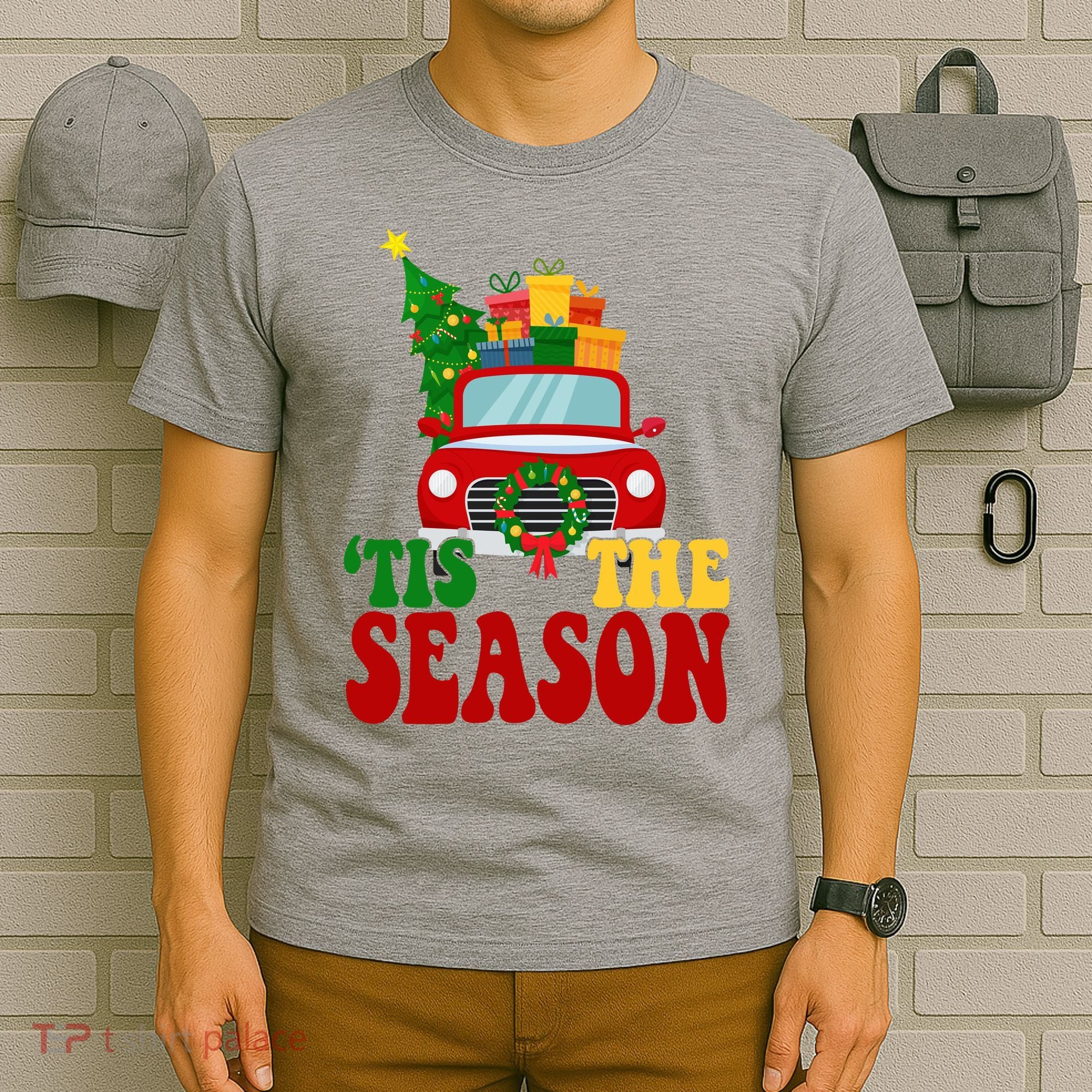 Tis The Season Jolly Christmas Truck T-Shirt