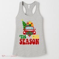 Tis The Season Jolly Christmas Truck Women's Tank Top thumb 0
