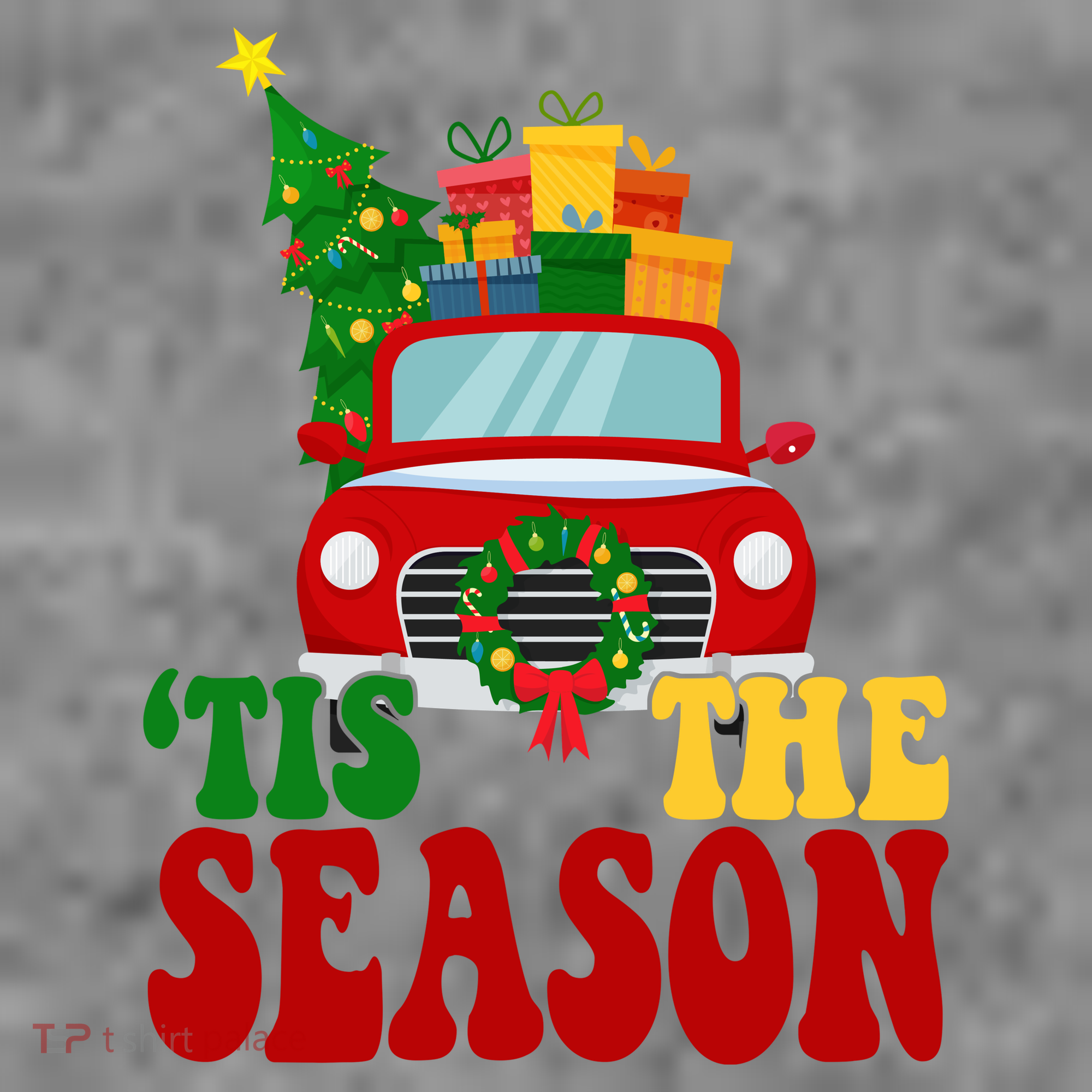 Tis The Season Jolly Christmas Truck Women's Tank Top