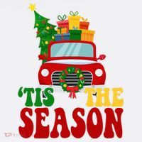 Tis The Season Jolly Christmas Truck Mousepad thumb 1