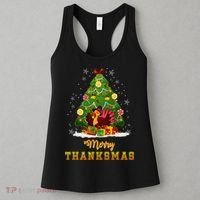 Turkey Tree Santa Merry Thanksmas Christmas Thanksgiving Women's Tank Top thumb 3