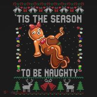 Tis The Season To Be Naughty Ugly Christmas Sweater Dirty Women's Tank Top thumb 5