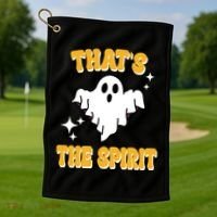 Thats The Spirit Funny Halloween Ghost Golf Towel thumb 1