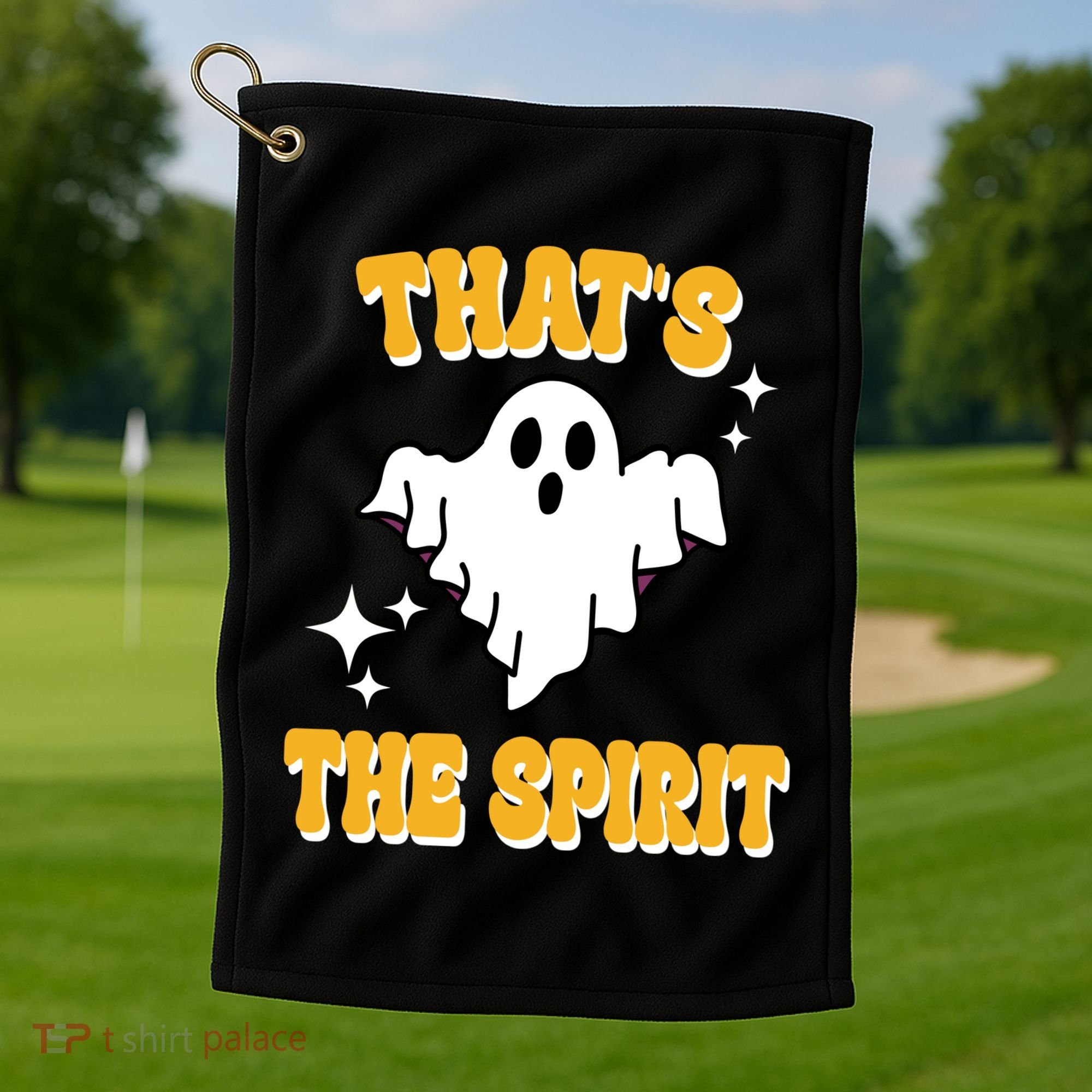 Thats The Spirit Funny Halloween Ghost Golf Towel