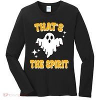 Thats The Spirit Funny Halloween Ghost Women's Long Sleeve Shirt thumb 0