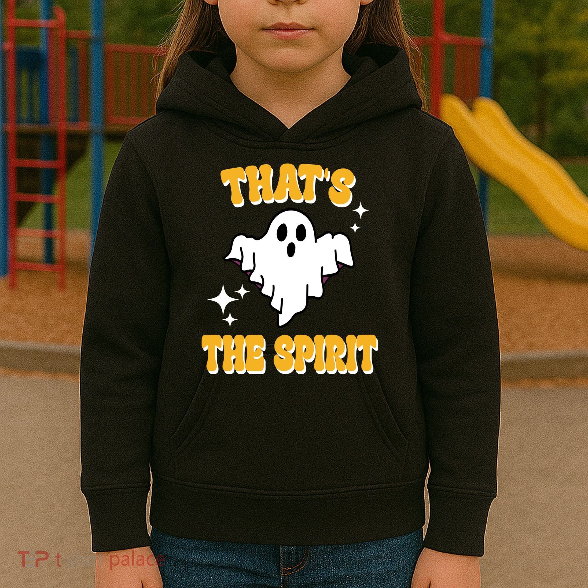 Thats The Spirit Funny Halloween Ghost Kids Hoodie