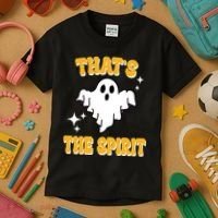 Thats The Spirit Funny Halloween Ghost Kids T-Shirt thumb 3