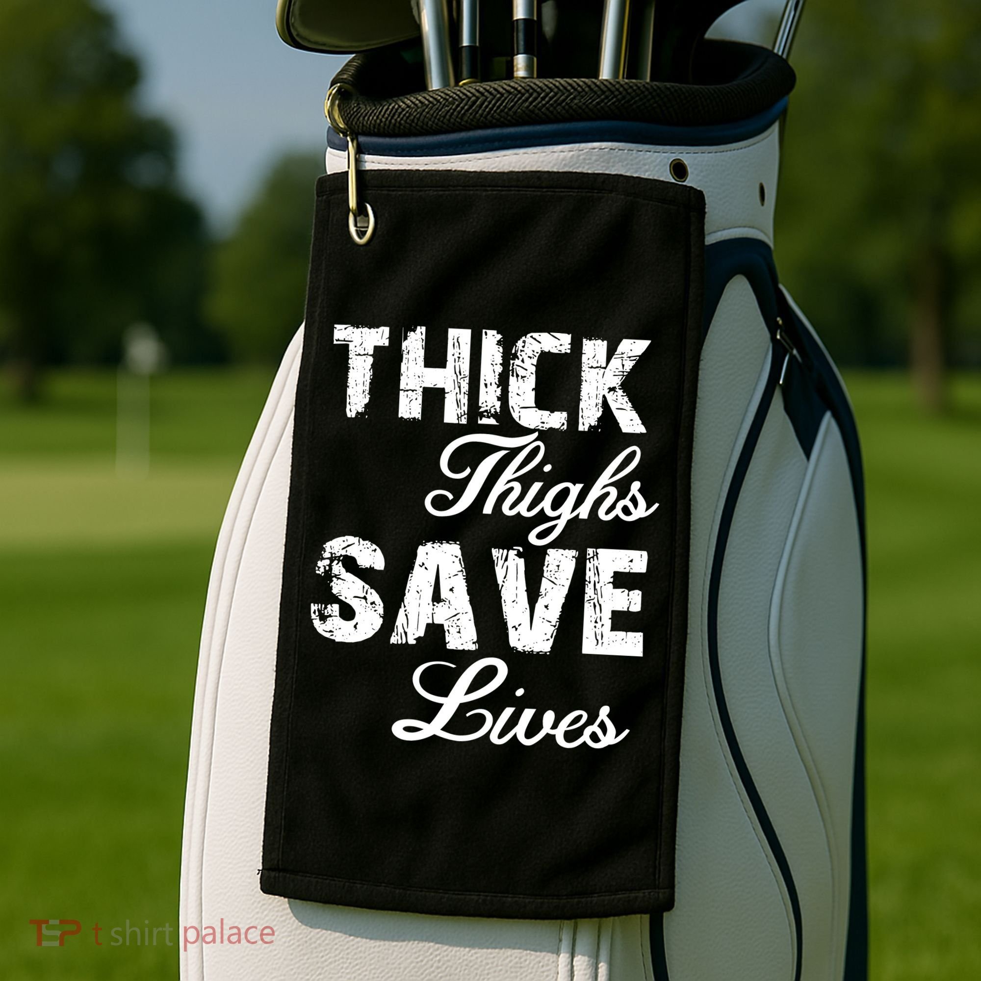 Thick Thighs Save Lives Golf Towel