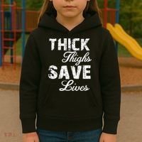 Thick Thighs Save Lives Kids Hoodie thumb 3