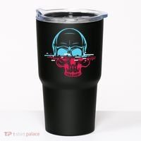 Two Tone Skull With Distortion Tumbler thumb 0