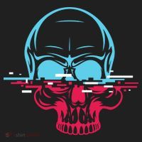 Two Tone Skull With Distortion Tumbler thumb 3