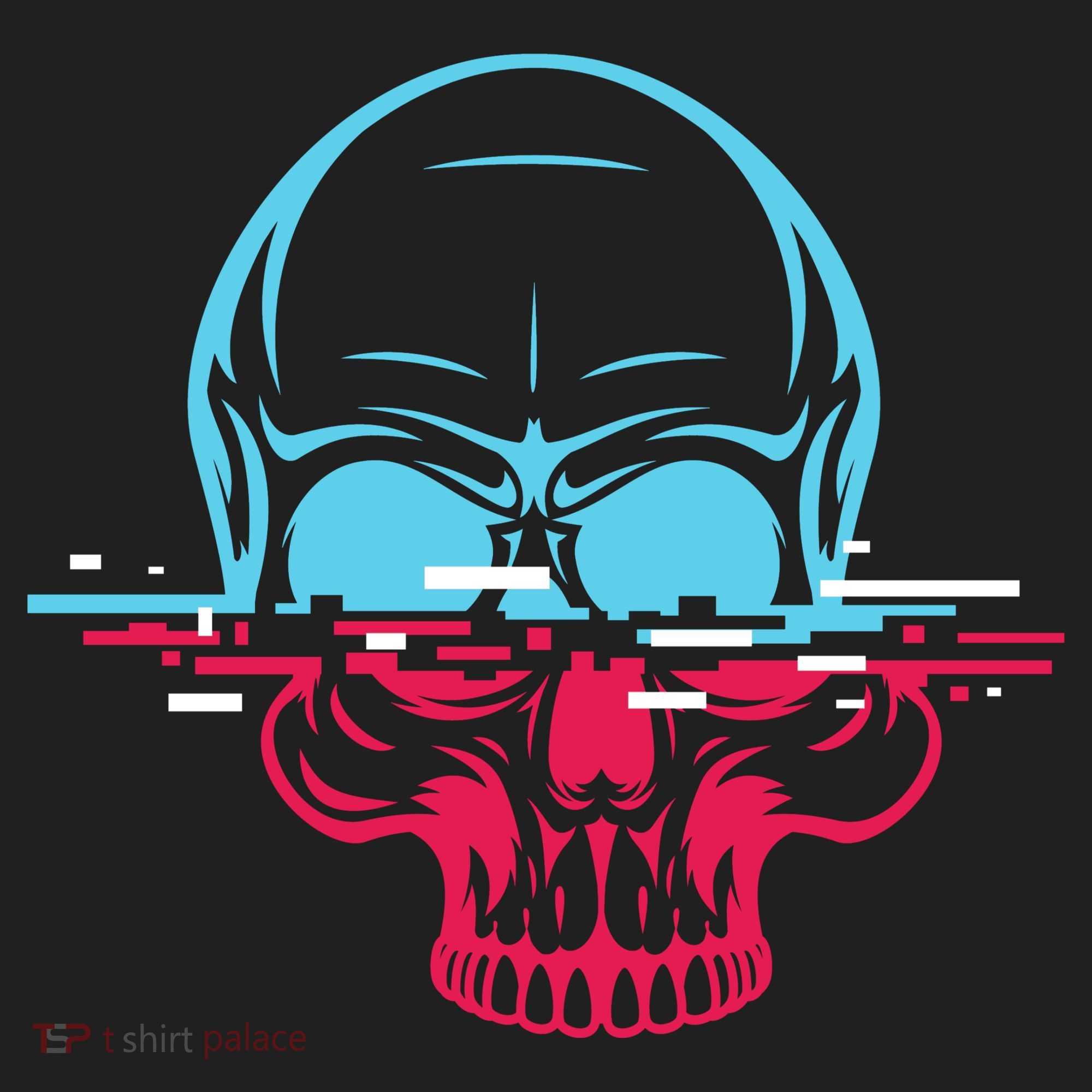 Two Tone Skull With Distortion Tumbler