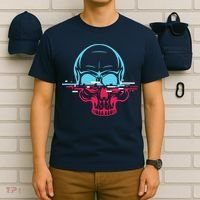 Two Tone Skull With Distortion T-Shirt thumb 6