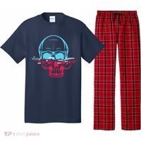 Two Tone Skull With Distortion Pajama Set thumb 0