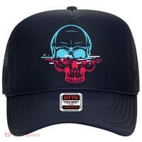 Two Tone Skull With Distortion Hat thumb 0