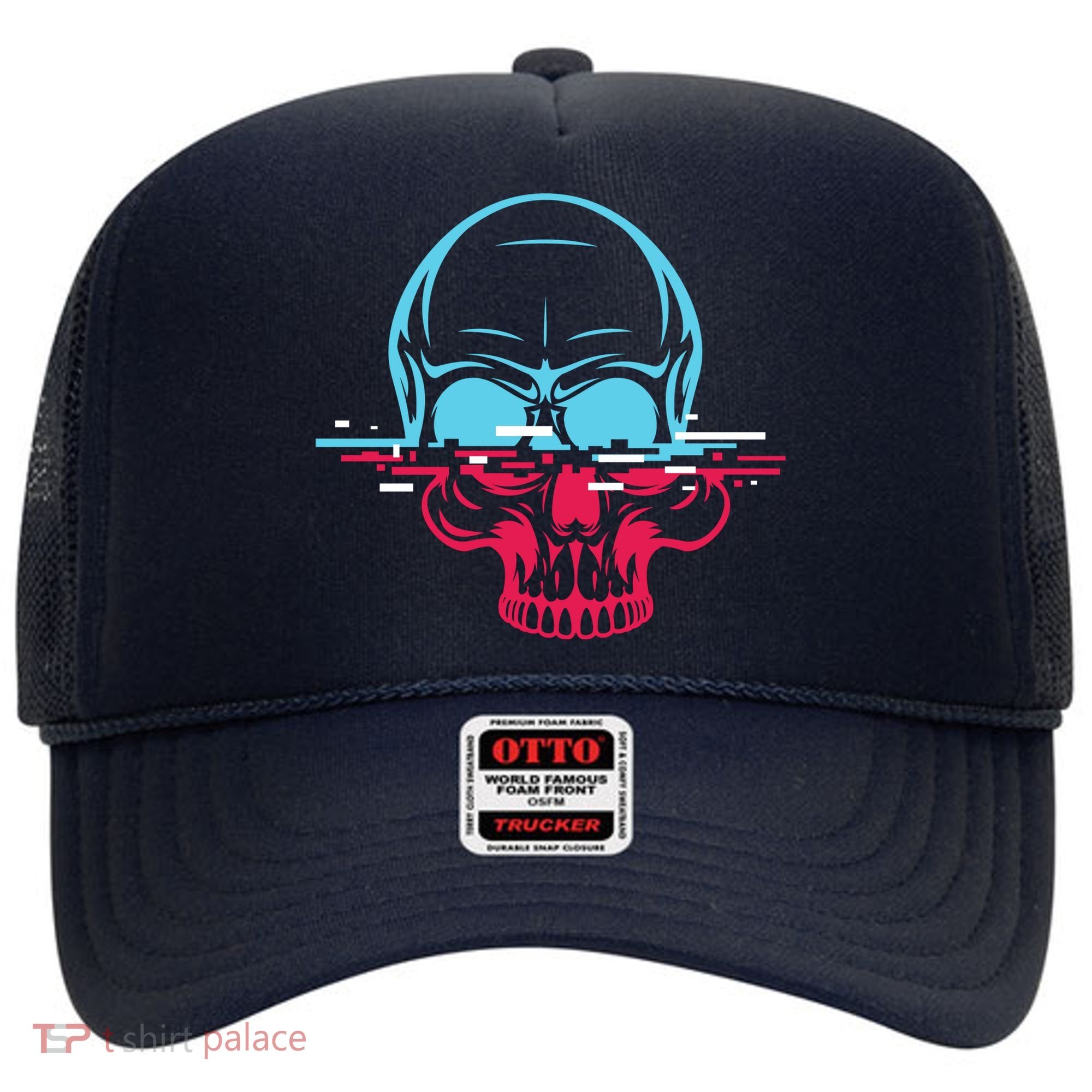 Two Tone Skull With Distortion Hat