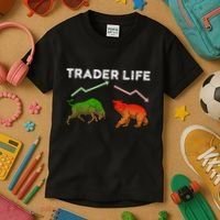 Trader T Stock T Day Trading Market Forex Kids T-Shirt thumb 3