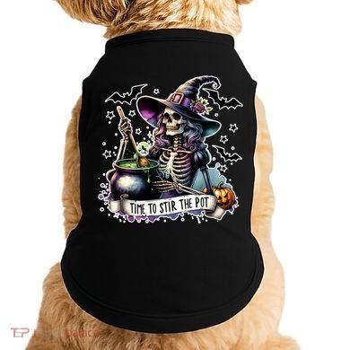 Time To Stir The Pot Witch Halloween Doggie Tank