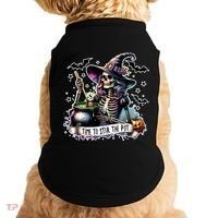 Time To Stir The Pot Witch Halloween Doggie Tank thumb 0