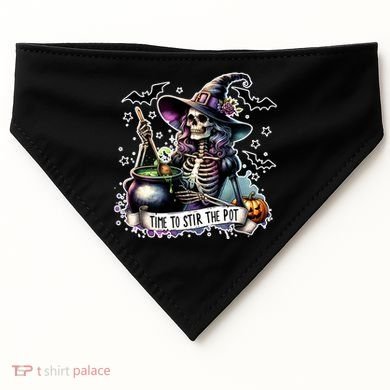 Time To Stir The Pot Witch Halloween USA-Made Doggie Bandana