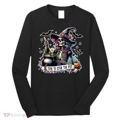 Time To Stir The Pot Witch Halloween Long Sleeve Shirt
