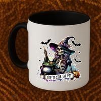 Time To Stir The Pot Witch Halloween Coffee Mug thumb 2