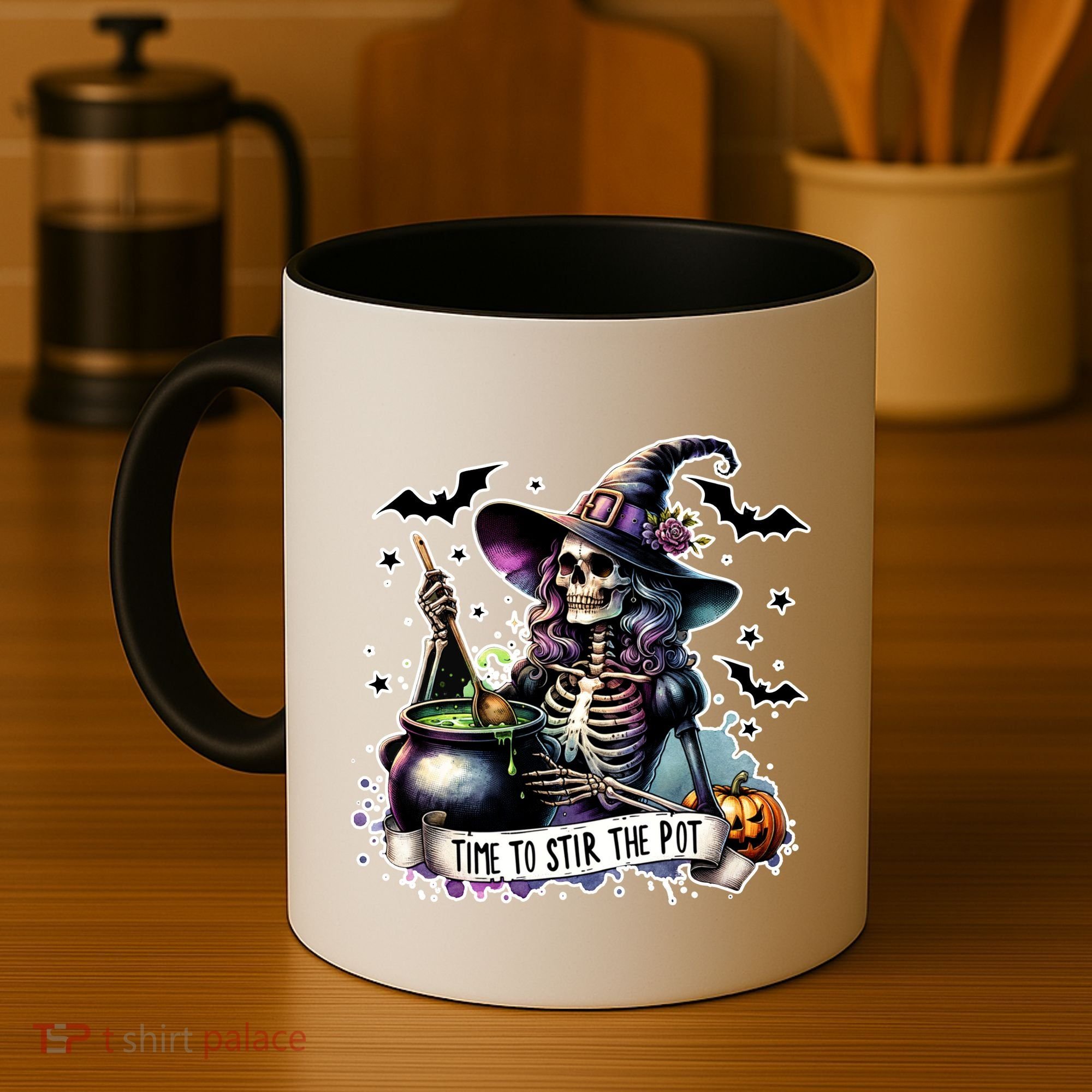 Time To Stir The Pot Witch Halloween Coffee Mug