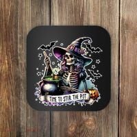 Time To Stir The Pot Witch Halloween Coaster thumb 0