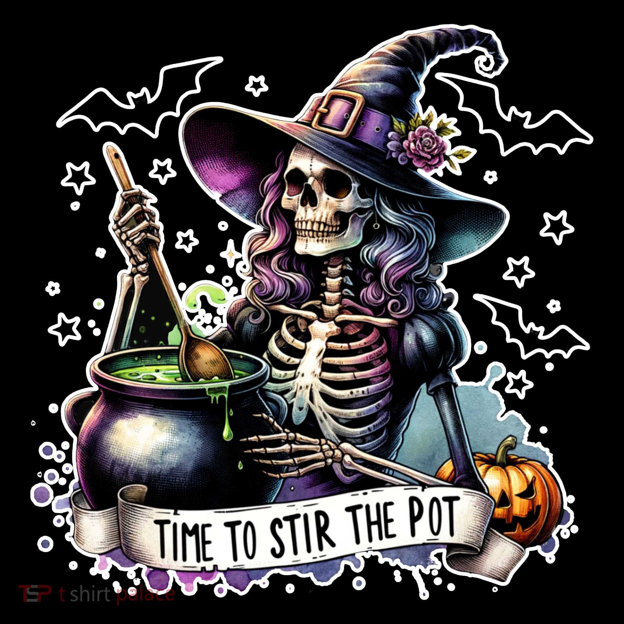 Time To Stir The Pot Witch Halloween Women's Hoodie