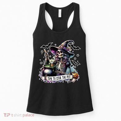 Time To Stir The Pot Witch Halloween Women's Tank Top