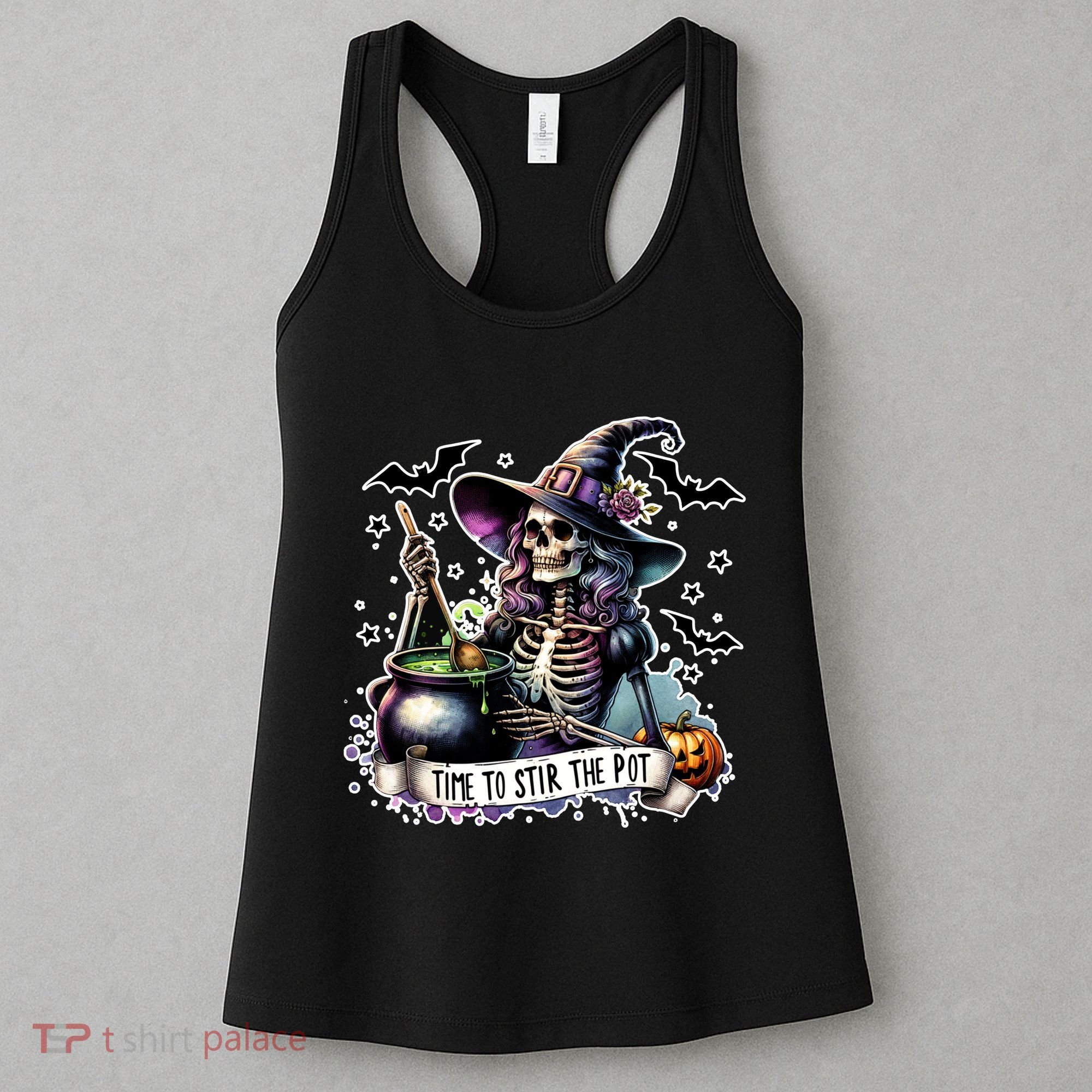 Time To Stir The Pot Witch Halloween Women's Tank Top