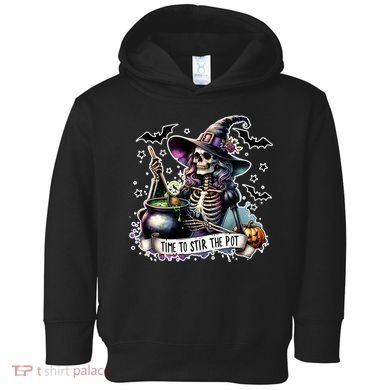 Time To Stir The Pot Witch Halloween Toddler Hoodie