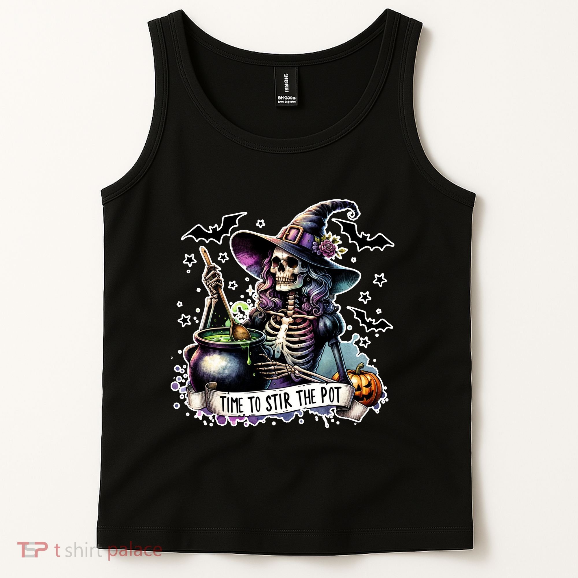 Time To Stir The Pot Witch Halloween Tank Top